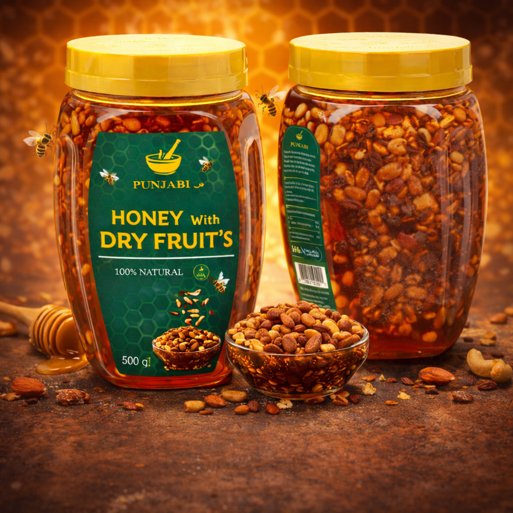 Dry Fruit Honey by Punjabi Suad in premium packaging for authentic Pakistani food